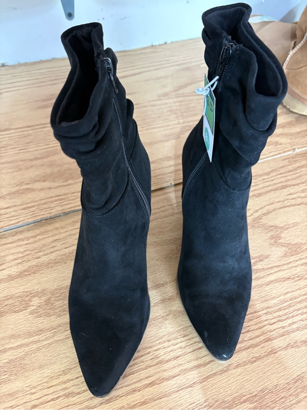 Universal Thread Black Suede Pointed Ankle Booties